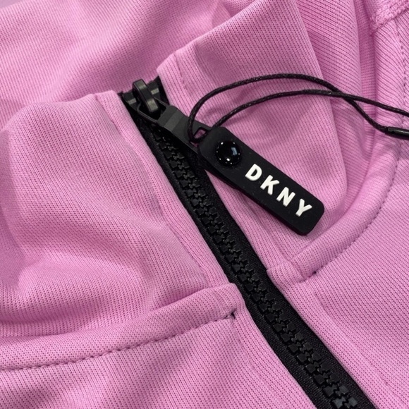 New-dkny Color Block Half-Zip Tech Crop Pullover - Picture 7 of 15